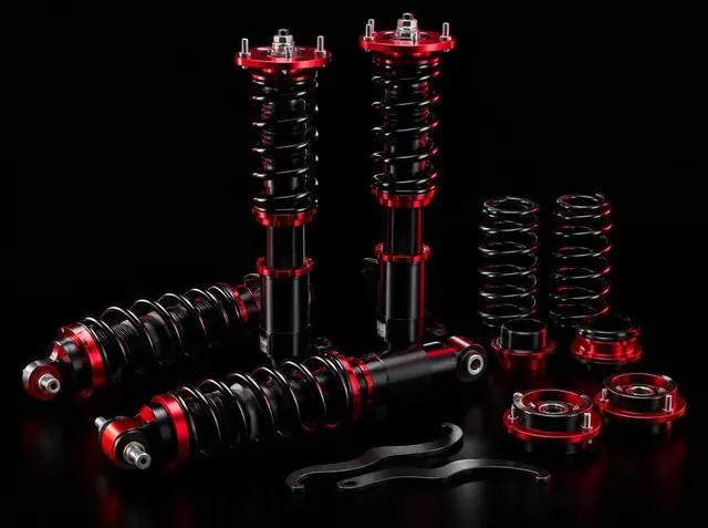 Conjunto de amortecedores e molas de suspensão automotiva